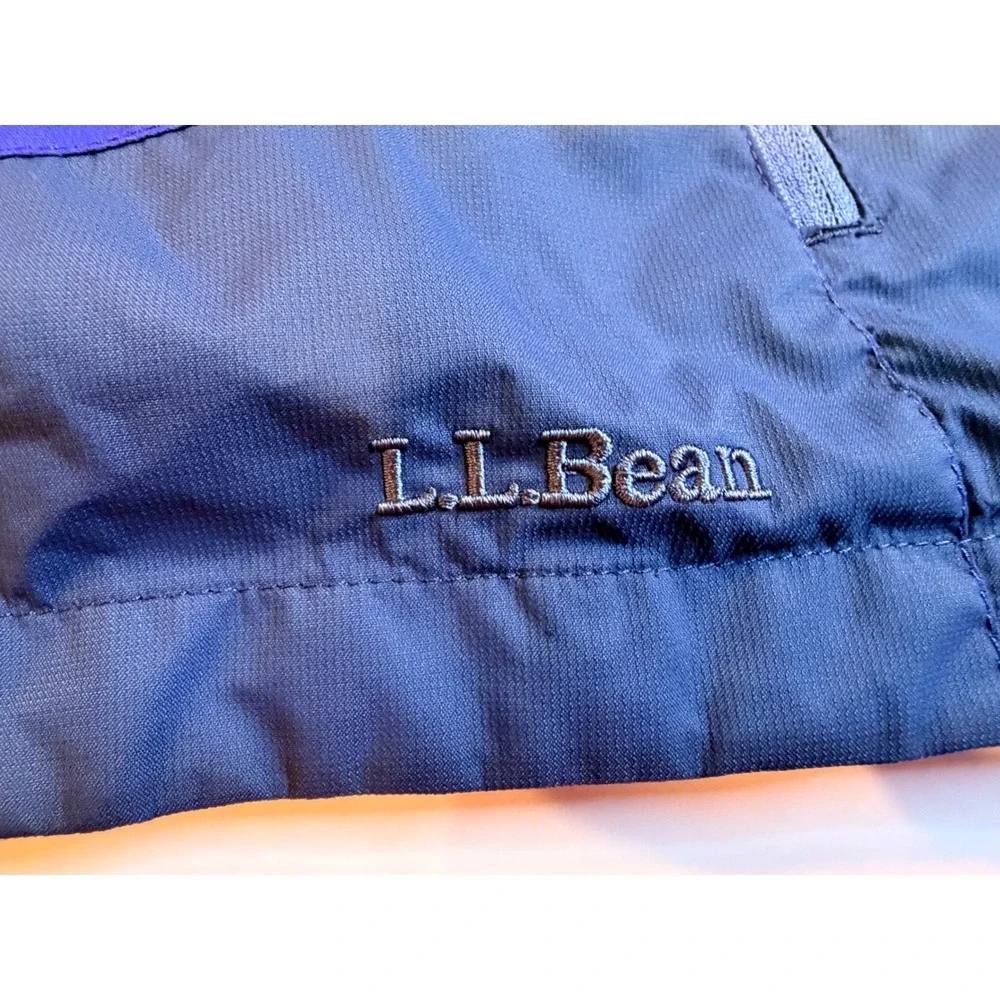LL Bean Kids XL 18 Discovery Rain Jacket Blue Colorblock Hooded Shell 295451